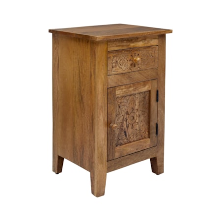 Hand Carved Accent Table