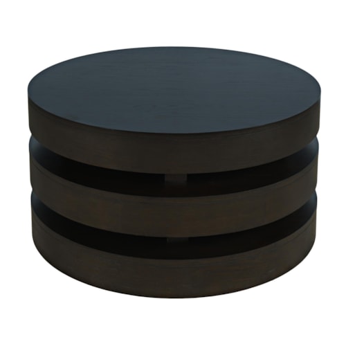 Brix Round Cocktail Table w/Casters