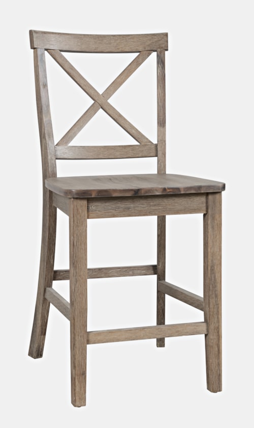 Coastal X Back Counter Stool
