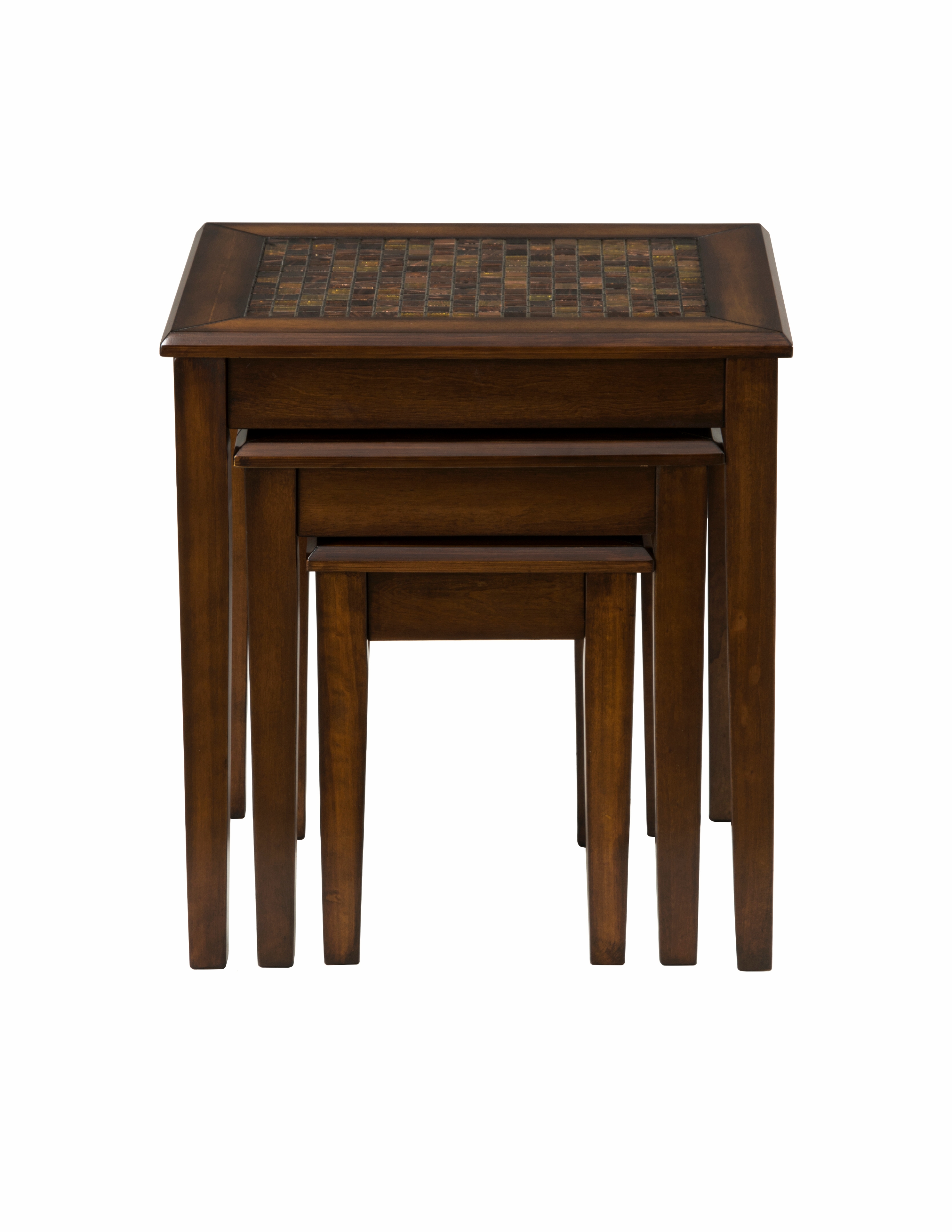 INAVANCE ONES TABLE（ウォールナット） Jofran Baroque Brown 1379947 3-Piece Nesting Chairside Table