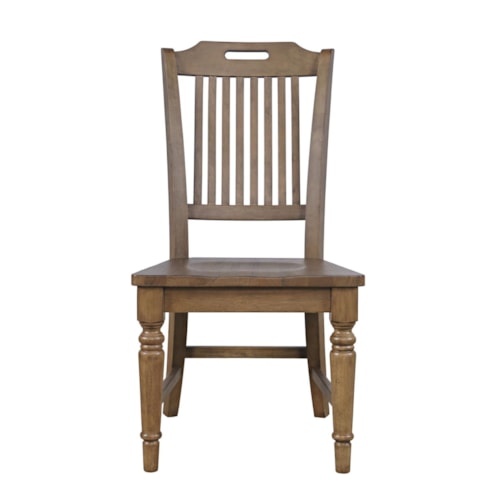 Transitional Slat Back Dining Chair