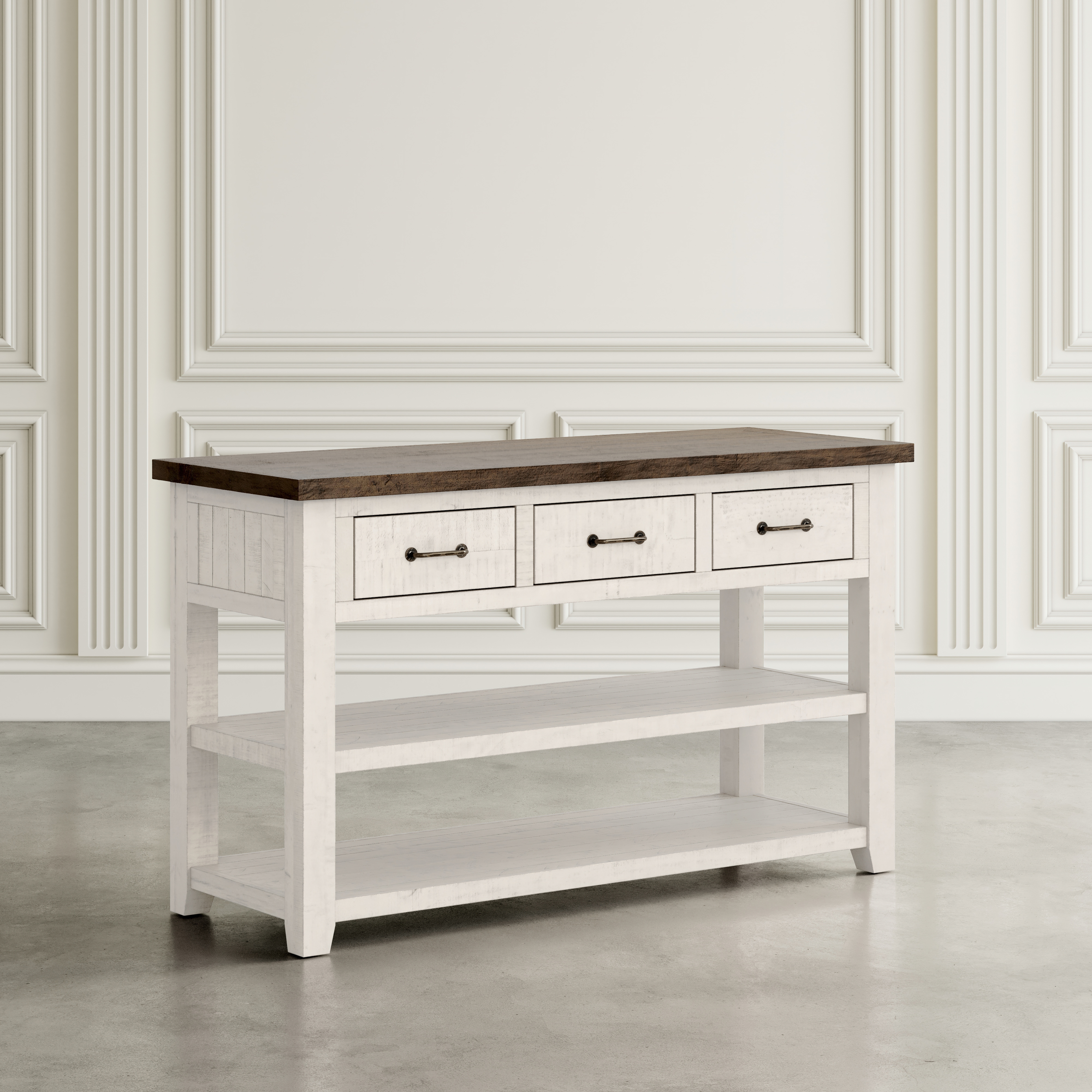 Jofran Madison County 3 Drawer Console-Vintage White