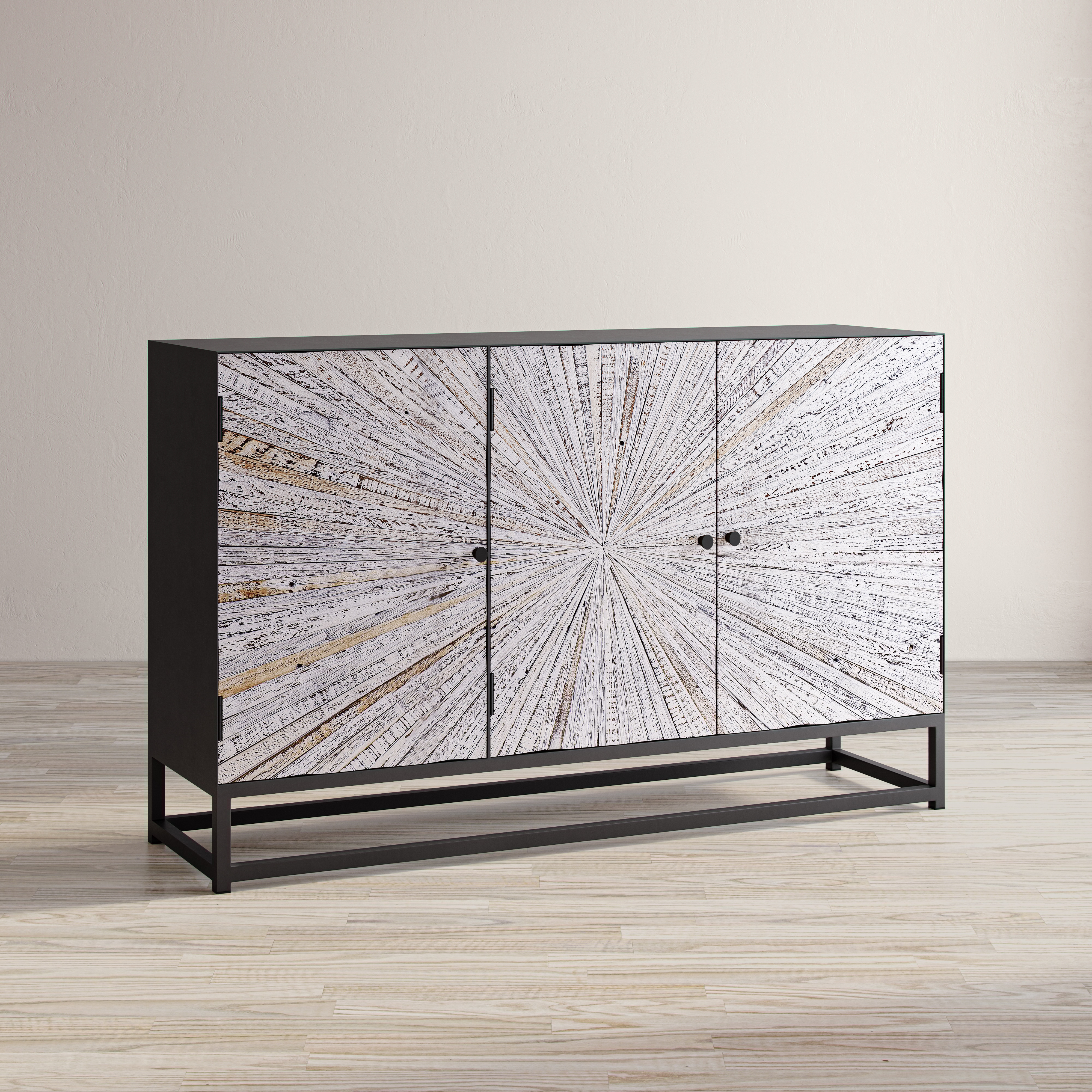 Jofran Astral Plains Reclaimed 3 Door Accent Cabinet