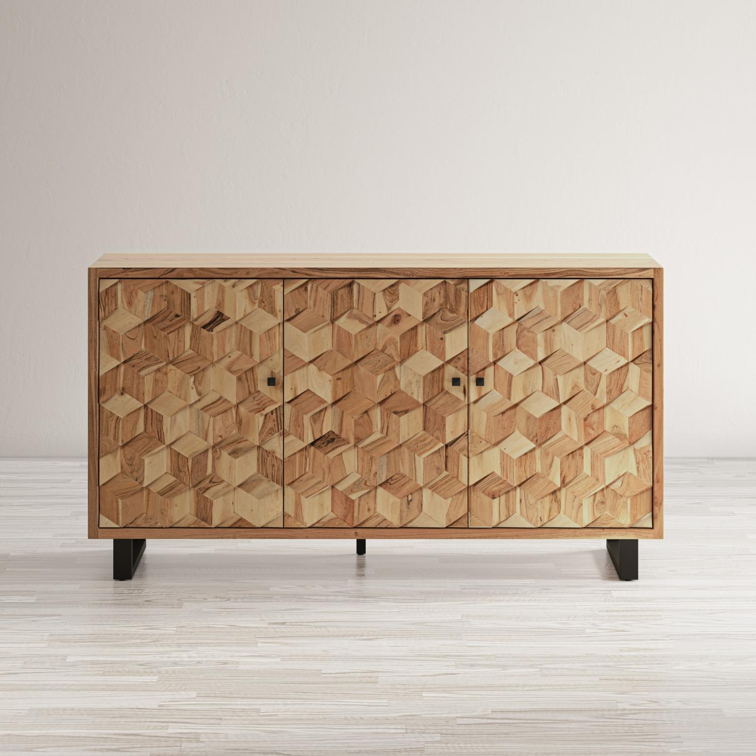 Jofran Geometrix 3-Door Accent Cabinet