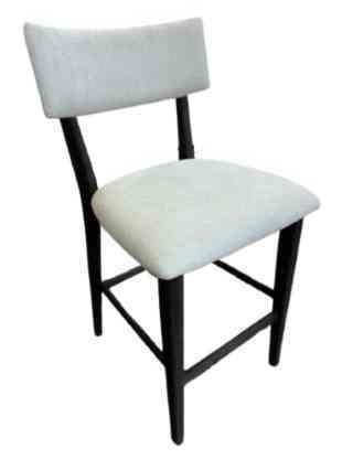 Contemporary Dining Stool with Upholstered Seat