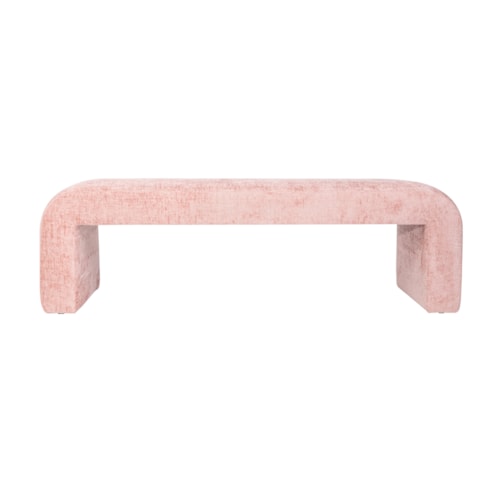 Sophia Casual Large Upholstered Accent Bench - Pink