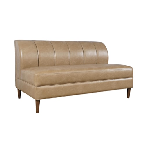 Transitional 3-Seat Banquette with Tapered Legs
