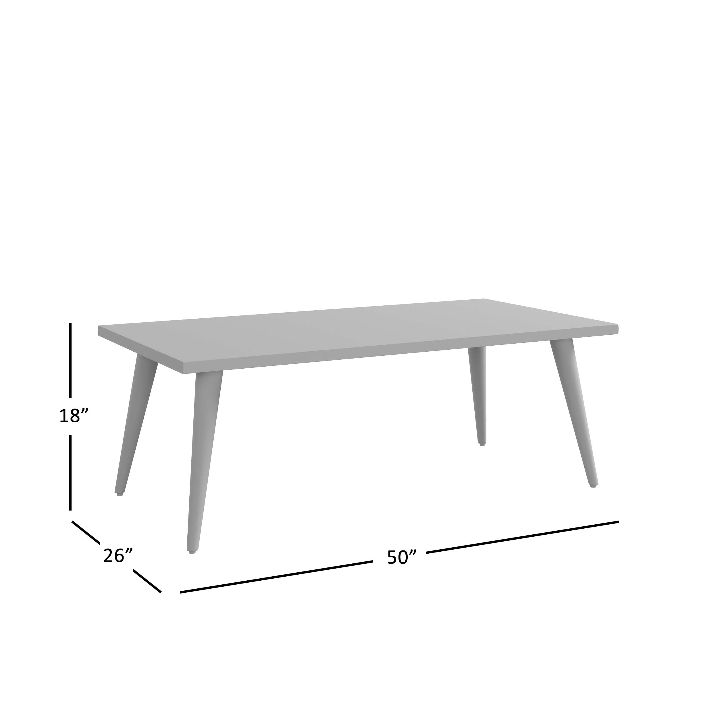 Jofran Prelude 22011WT Contemporary Rectangular Cocktail Table Westrich Furniture