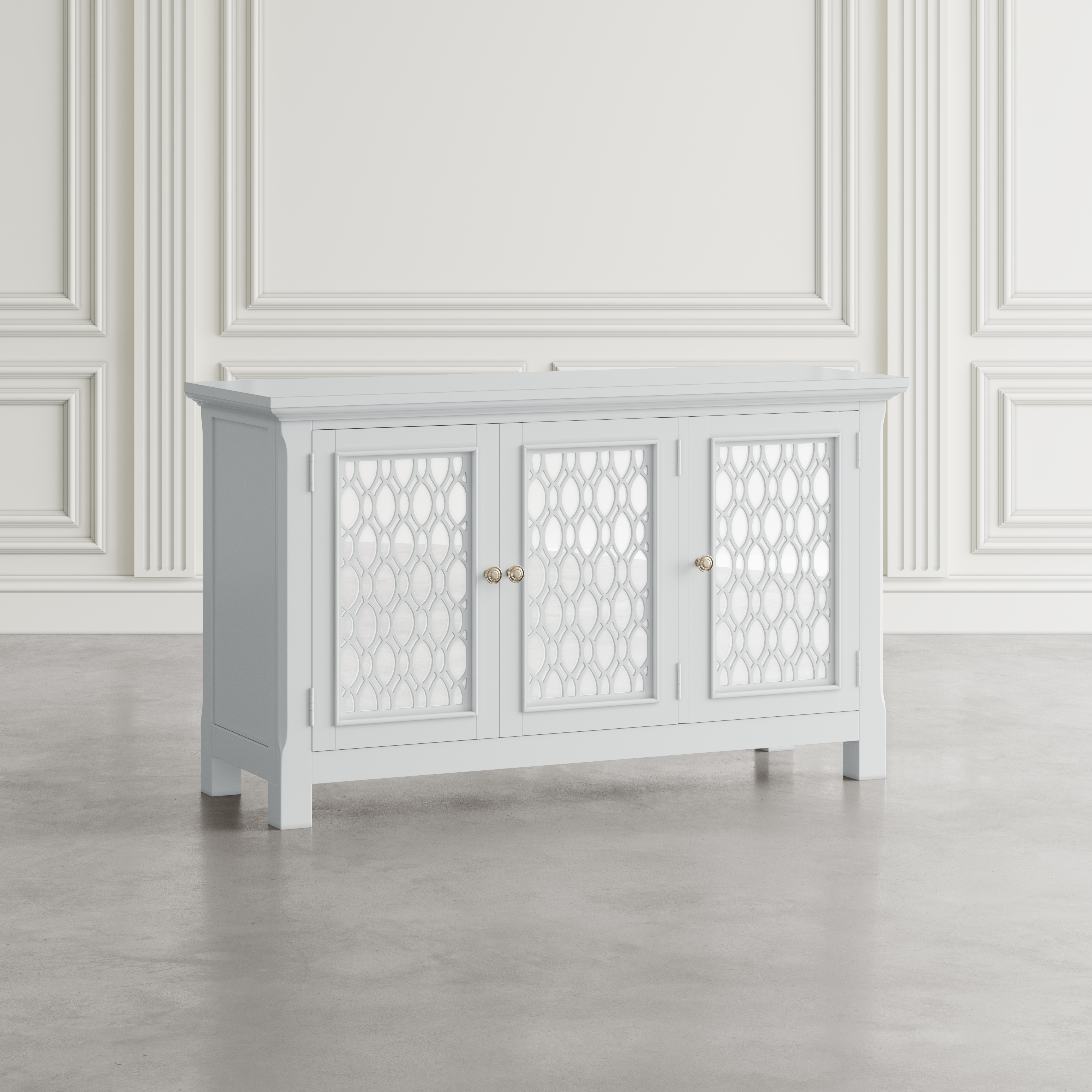 Jofran Isabella 54" Mirrored Accent Cabinet