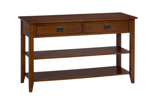 Transitional Console Table with 2 Drawers and 2 Shelves