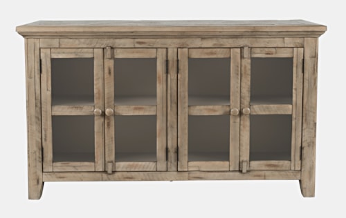 Rustic 4 Door Low Cabinet