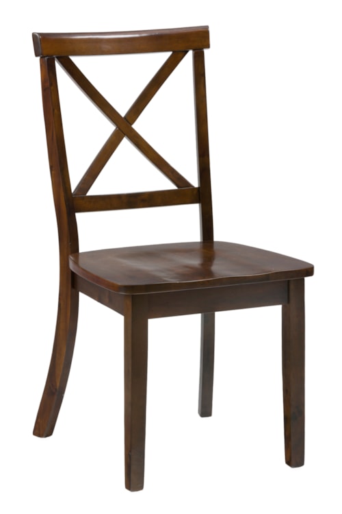X Back Chair with Wood Seat