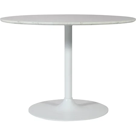 Rowan 54" Round Marble Table - White