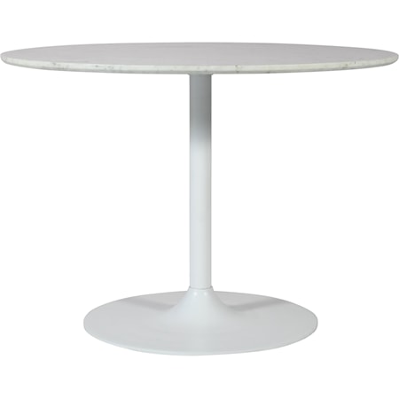Rowan 54&quot; Round Marble Table - White
