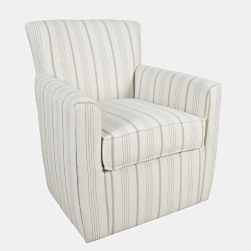 Blakely Transitional Swivel Accent Chair - Beige