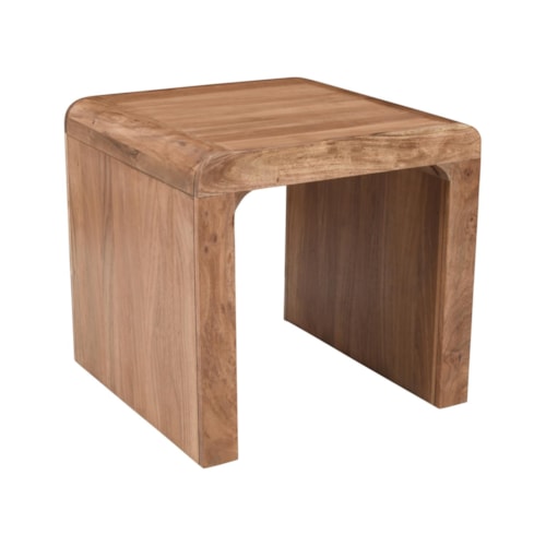 Transitional Square End Table