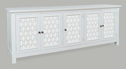 Glam Isabella 86" Mirrored Accent Cabinet