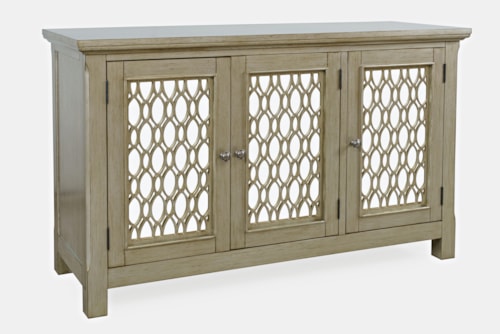 Glam Isabella 54" Mirrored Accent Cabinet