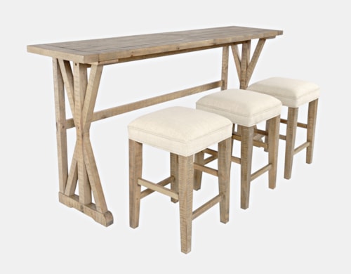 Farmhouse Sofa Counter Height 4PC Set