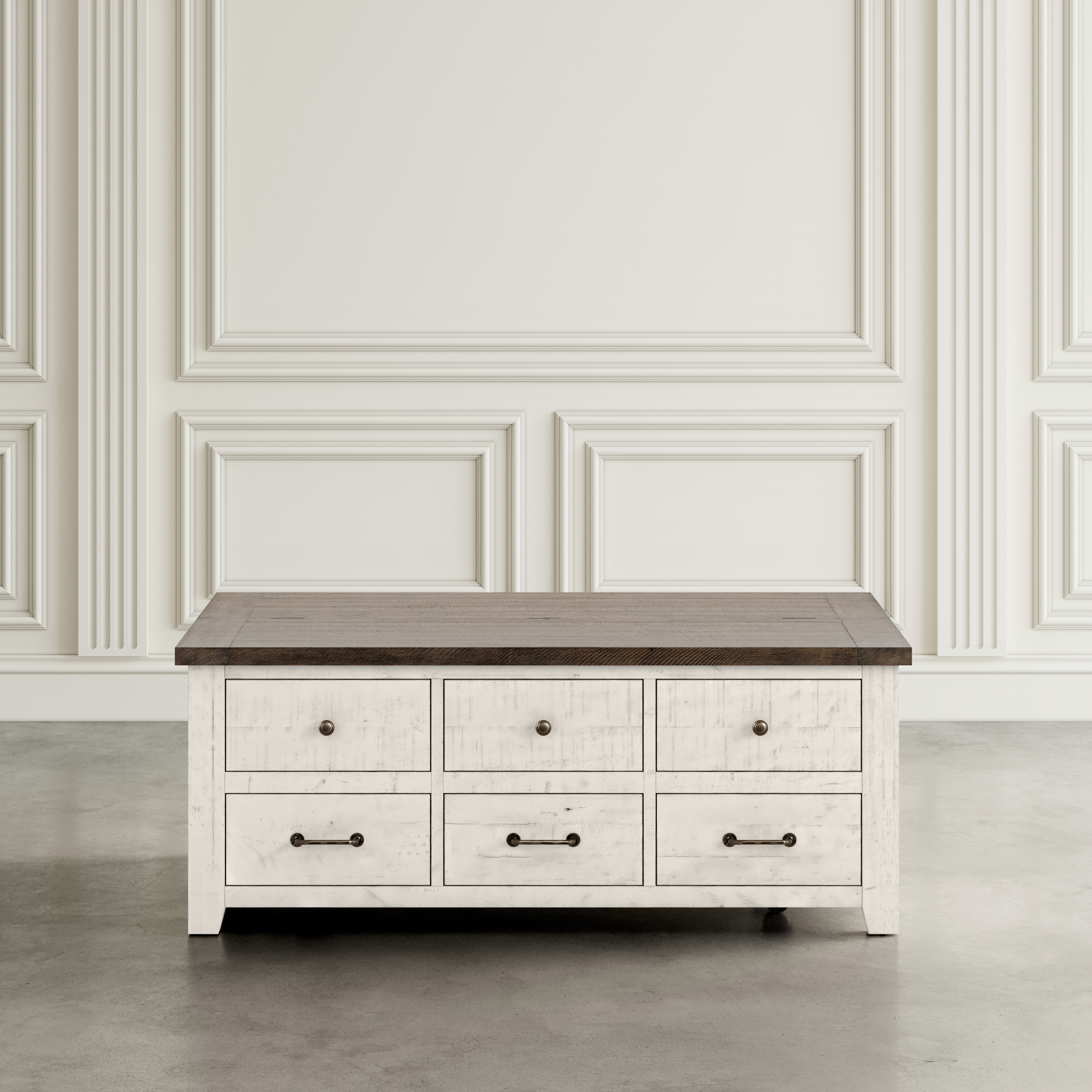 Jofran Madison County Lift Lid Cocktail Table-Vintage White