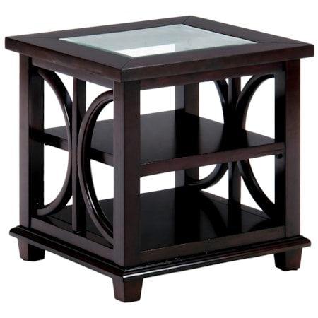 End Table w/ Glass Top