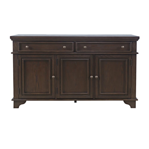 Transitional 3-Door Server with 2 Drawers