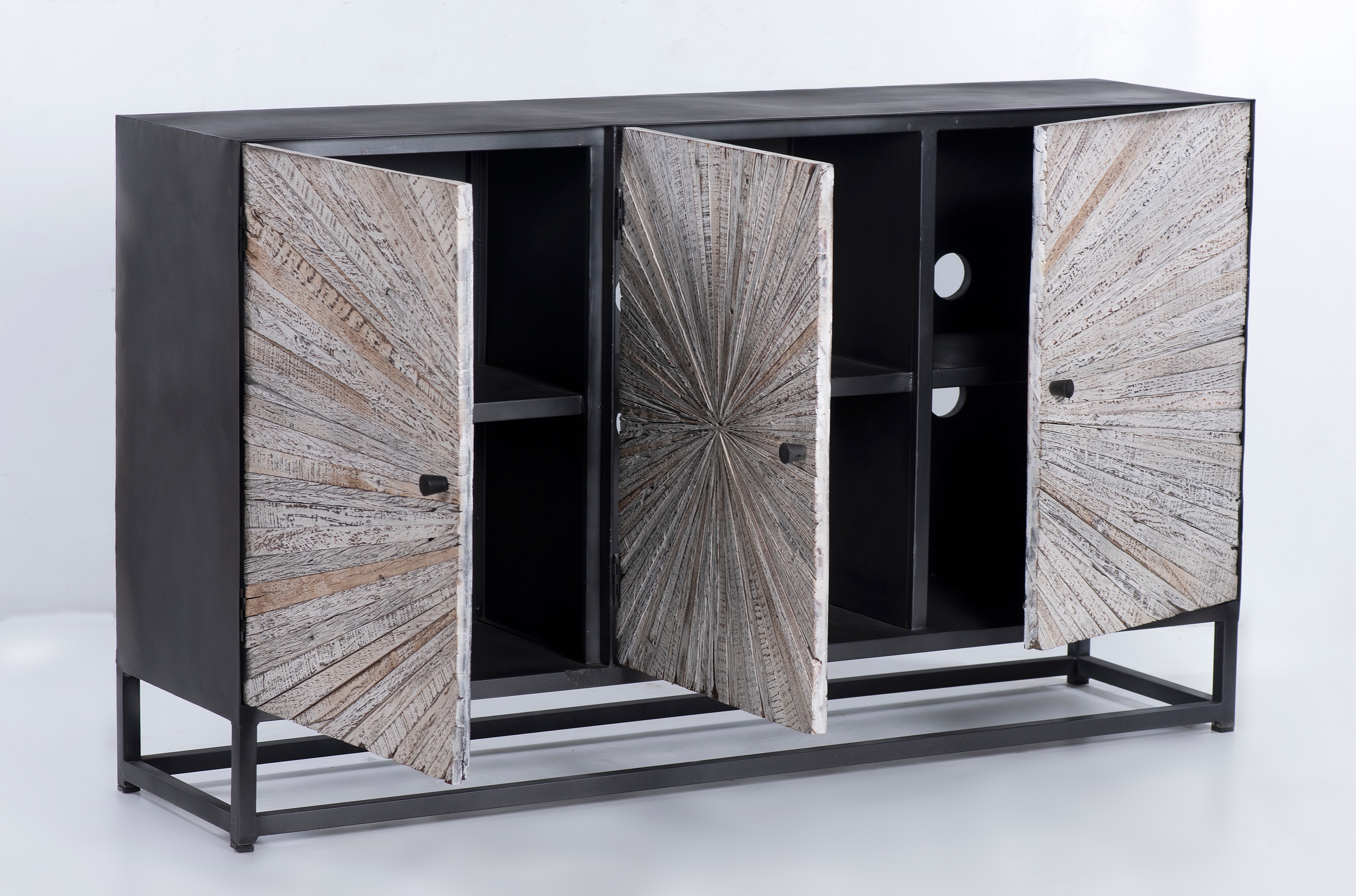 Reclaimed 3 Door Accent Cabinet