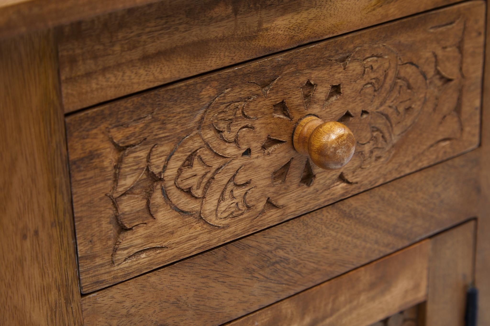 Jofran Global Archive Hand Carved Accent Table