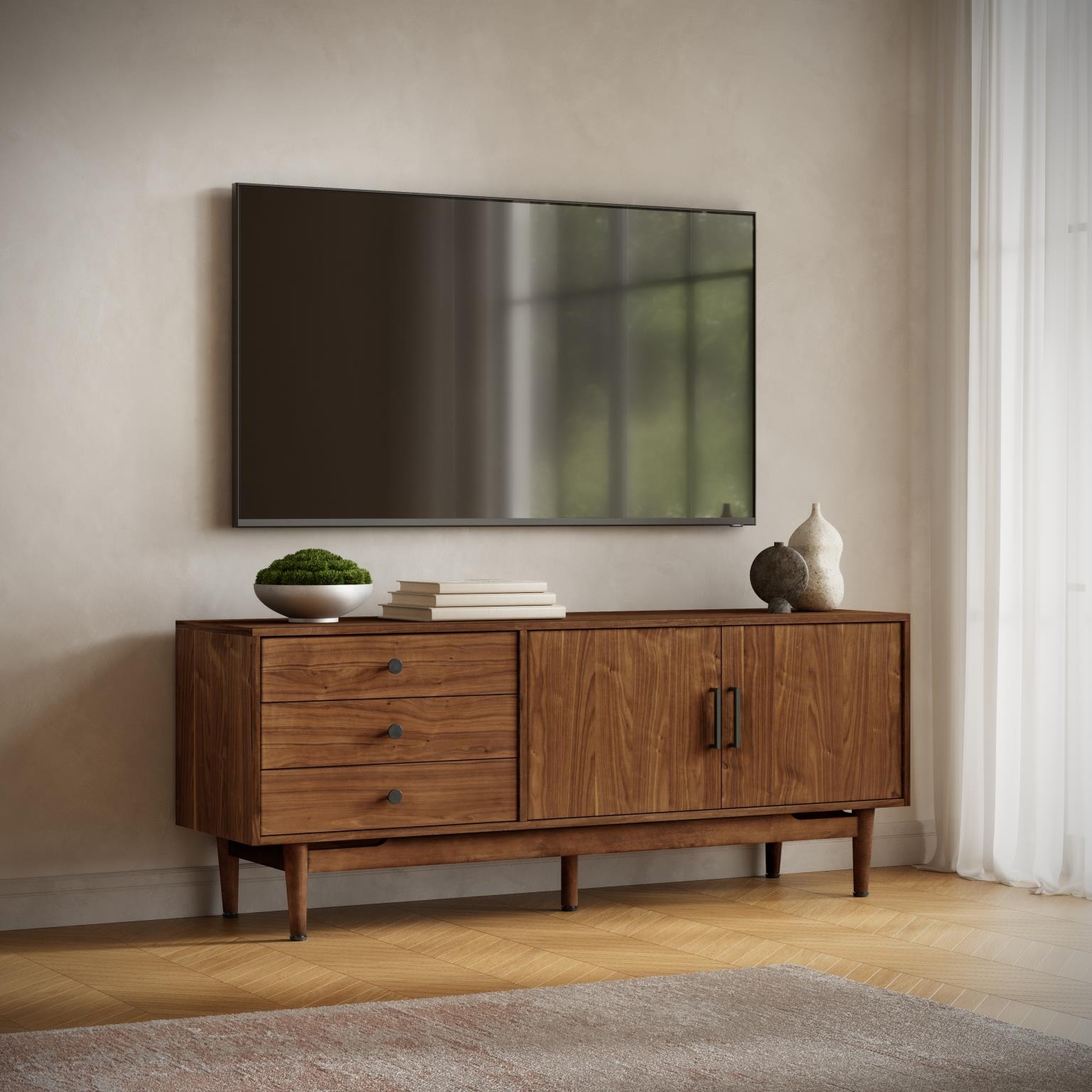 Jofran Olson - Walnut 67 Inch Console
