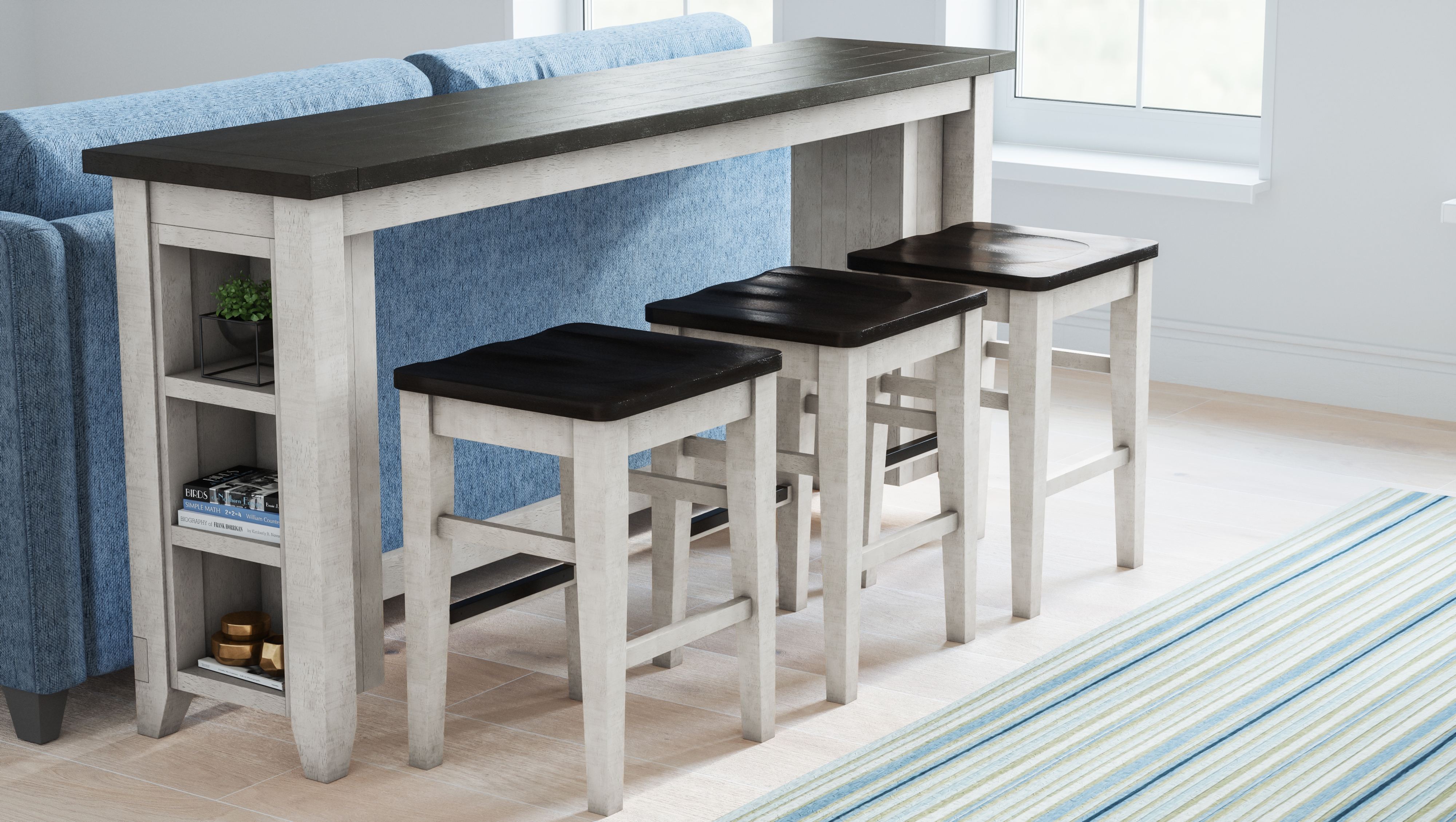 Jofran Madison County 4-Piece Sofa Table Set