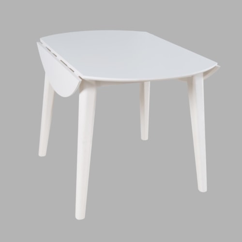 Contemporary Drop Leaf Dining Table with Tapered Legs