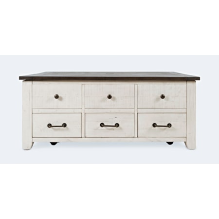 Lift Lid Cocktail Table-Vintage White