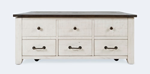 Lift Lid Cocktail Table-Vintage White