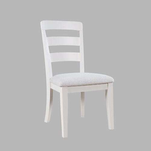 Transitional Dining Chair with Ladder Back