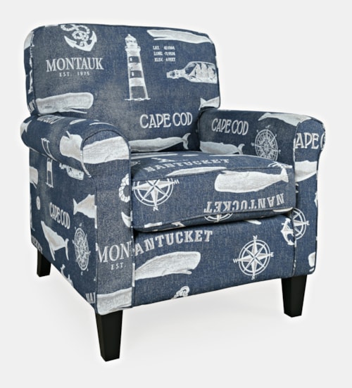 Seafarer Upholstered Accent Chair - Navy