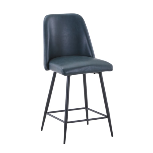 Contemporary Leather Counter Stool