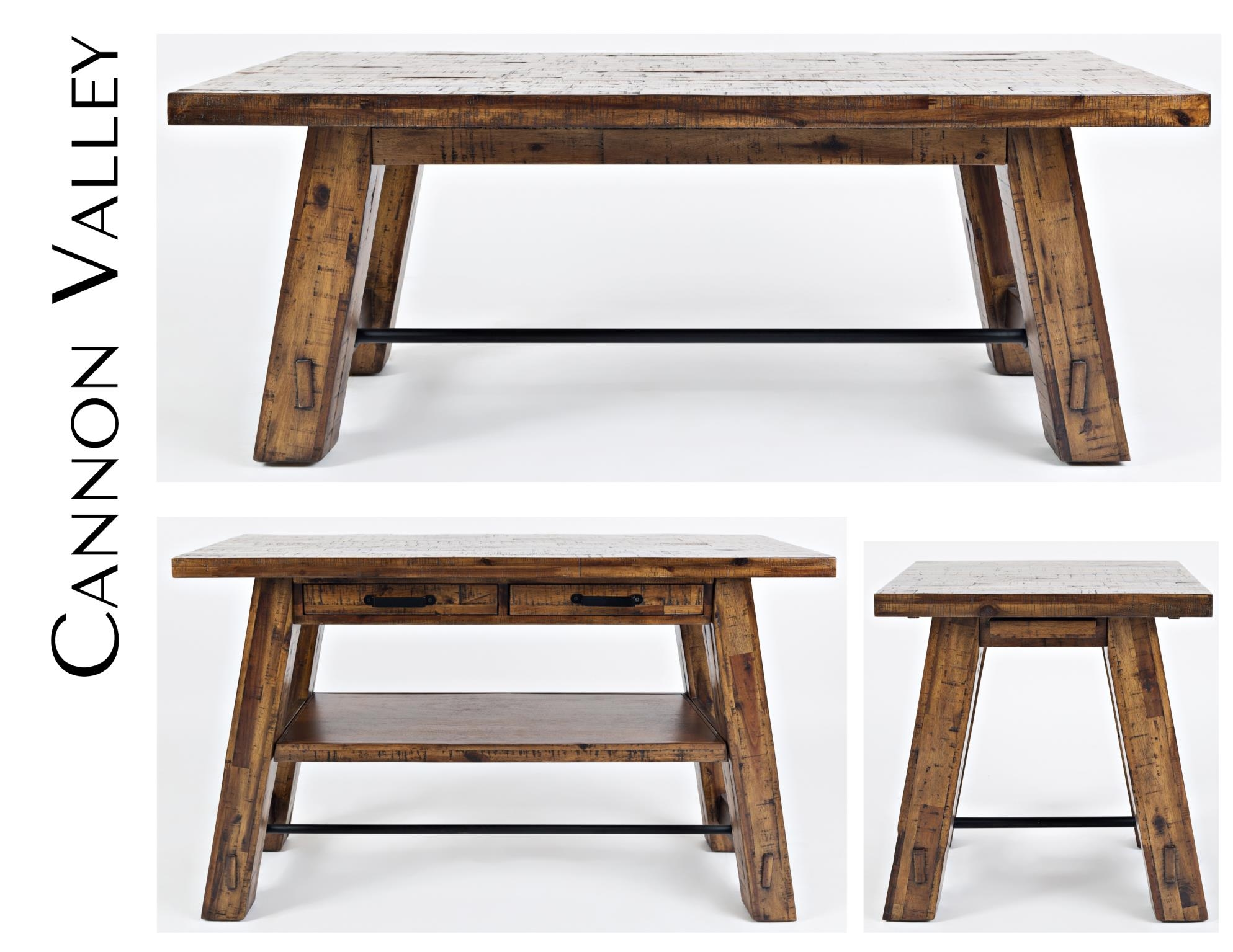 Jofran Cannon Valley Trestle Sofa Table