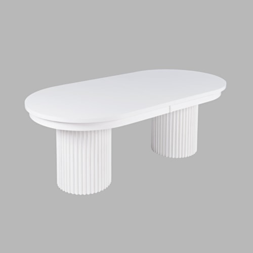 Contemporary Dining Table with Double Pedestal Base