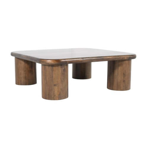 Contemporary Coffee Table with Thick Legs