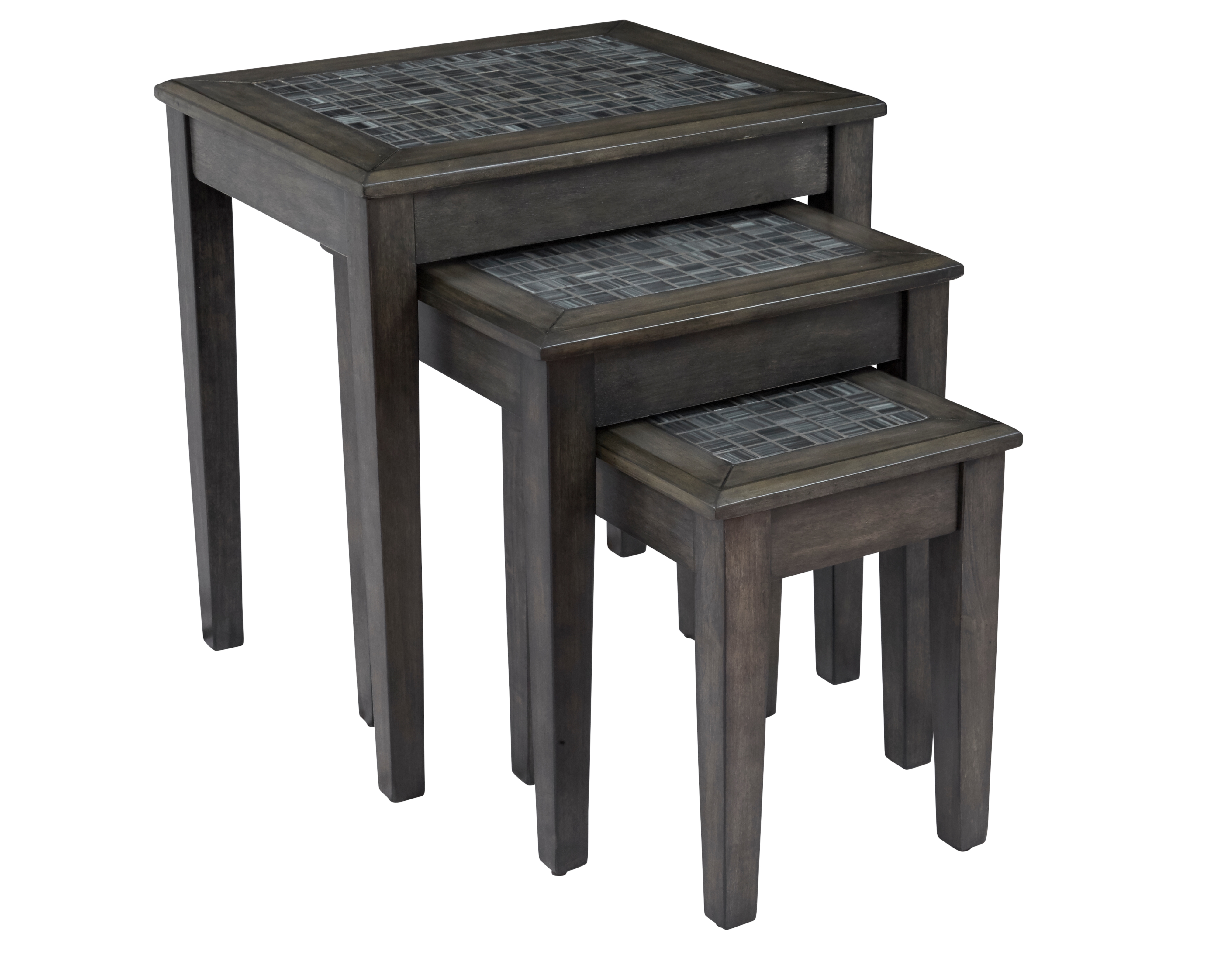 Jofran Grey Mosaic Nesting Tables - Set of 3
