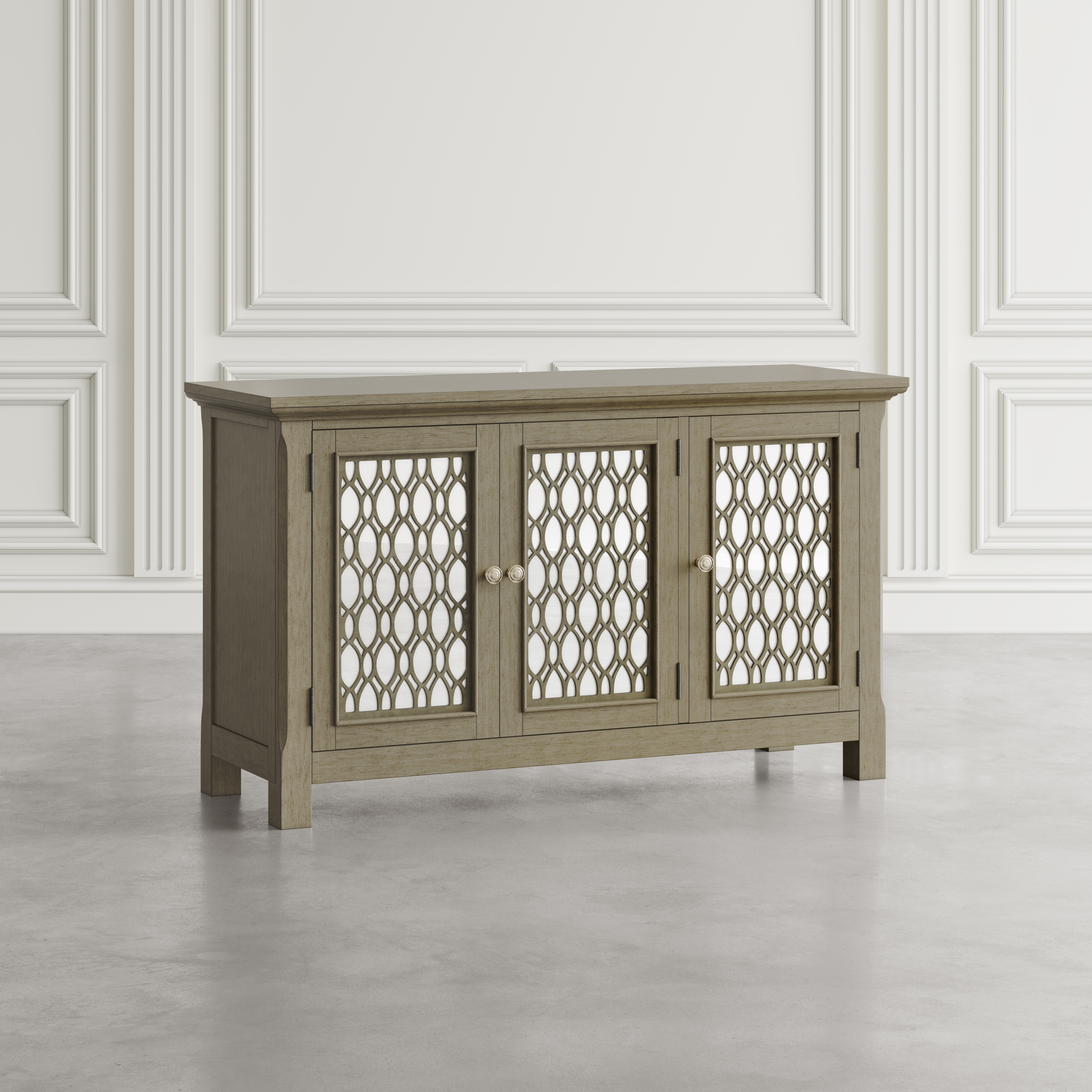 Jofran Isabella 54" Mirrored Accent Cabinet