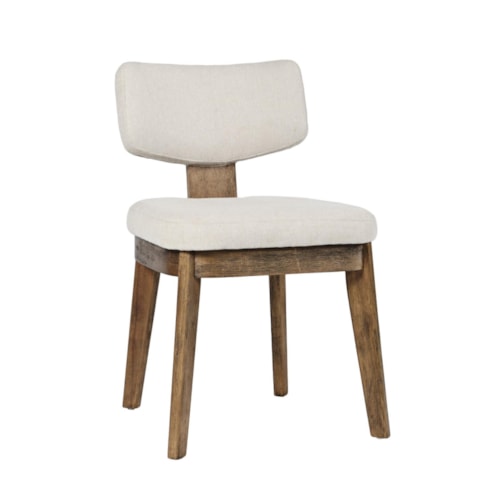 Contemporary Dining Chair with Upholstered Back