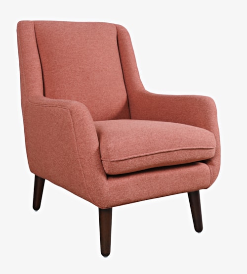 Theo Mid-Century Modern  Upholstered Accent Chair - Rose