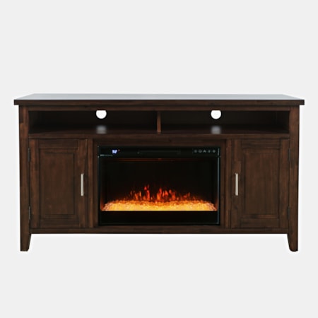 Fireplace with Crystal Display