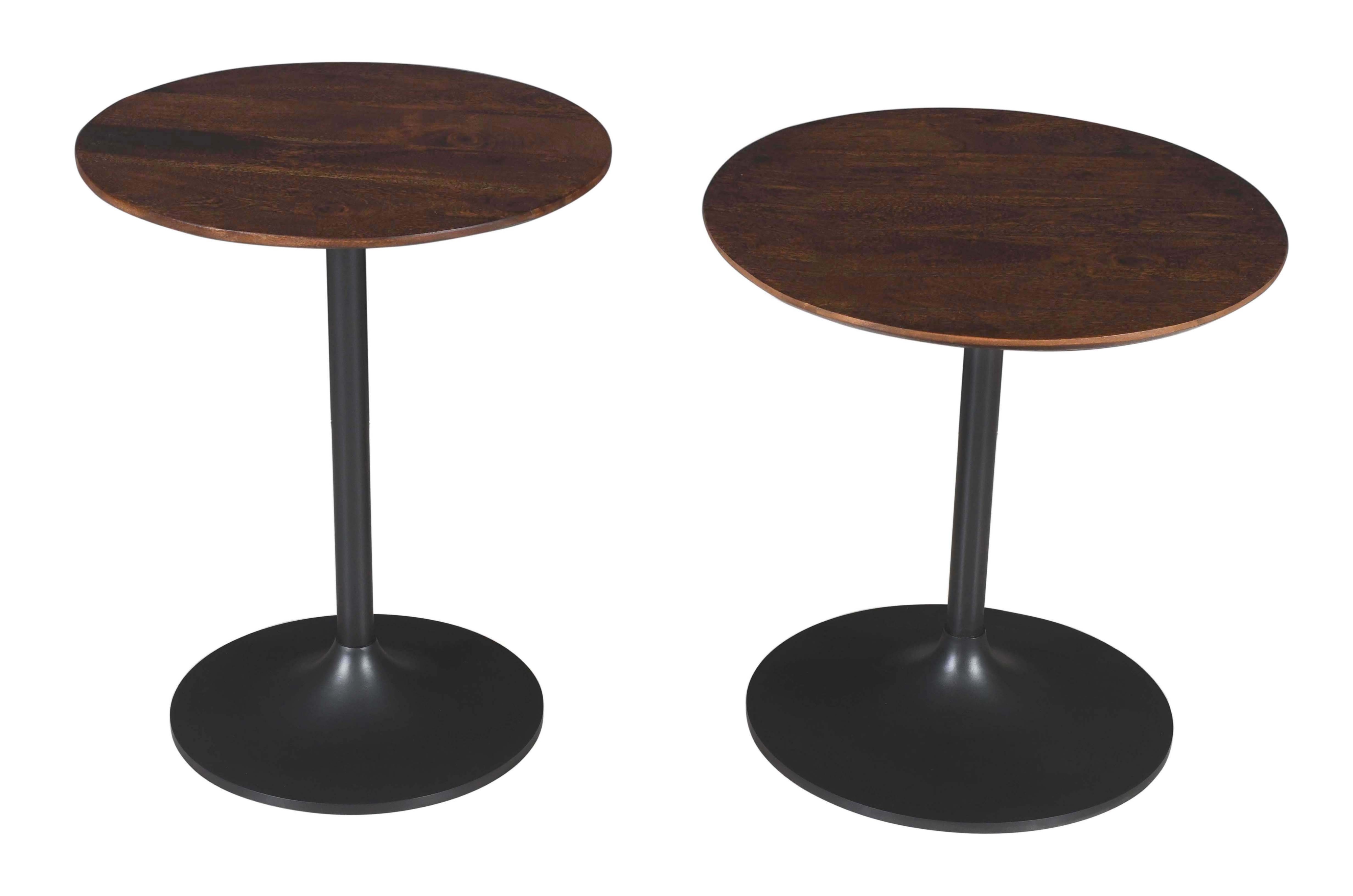 Nesting Table - Set of 2 - Gunmetal Two Tone
