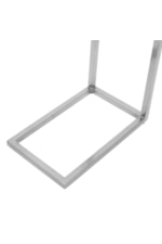 Jofran 1730 White Marble C-Table With Chrome 2/Ctn