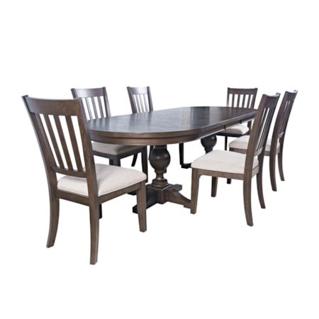 Brentwood Slat Back Dining Chair Arbor Oak