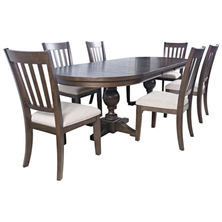 Brentwood Slat Back Dining Chair Arbor Oak