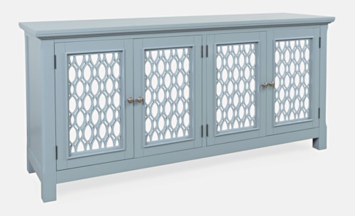 Glam Isabella 69" Mirrored Accent Cabinet