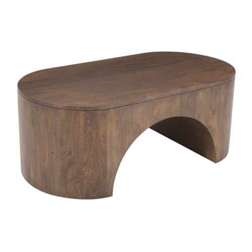 Contemporary Cocktail Table with Arched Base